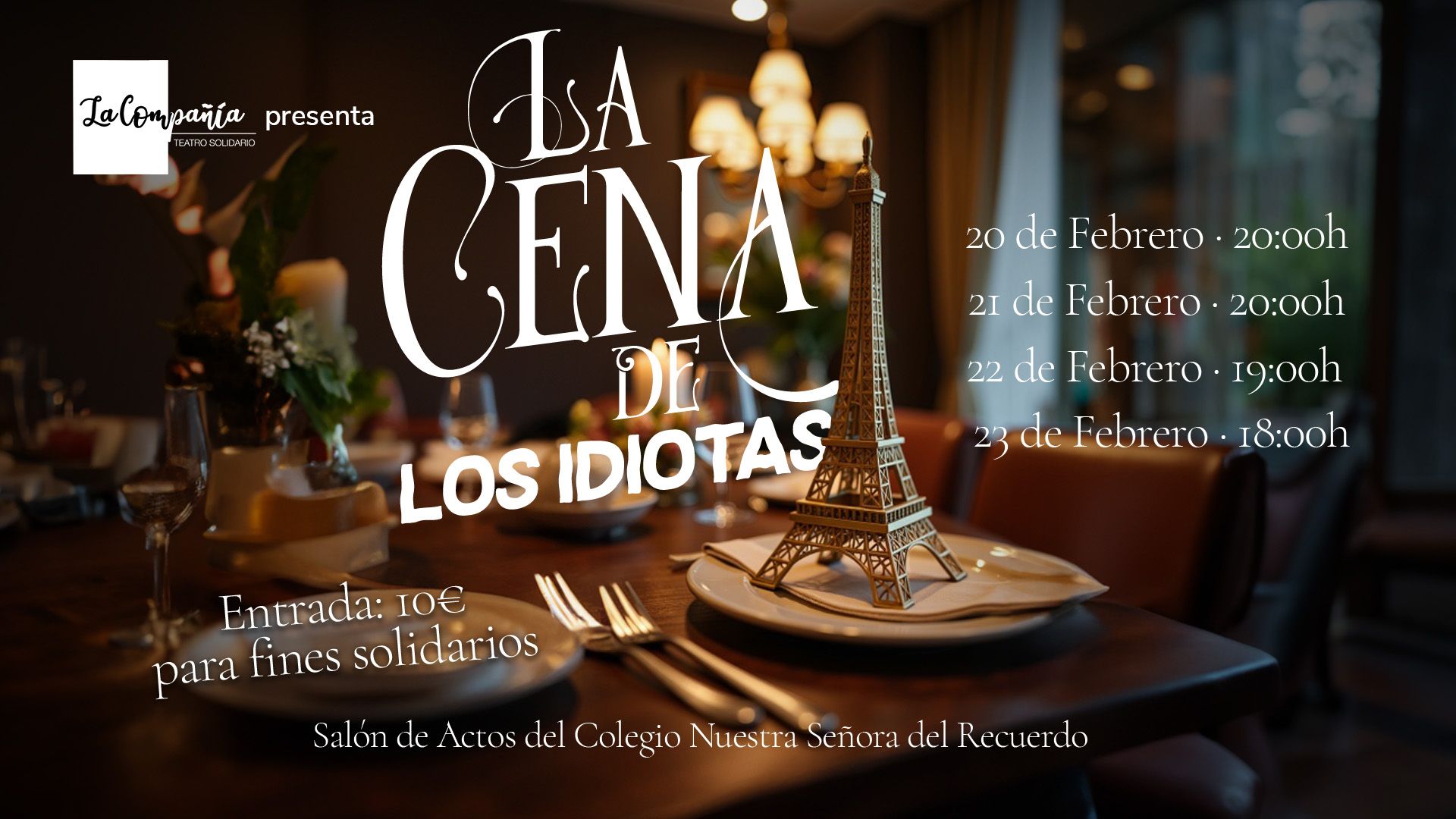 La Compañía teatro presenta un nuevo espectáculo benéfico para captar fondos para la Fundación Gomaespuma