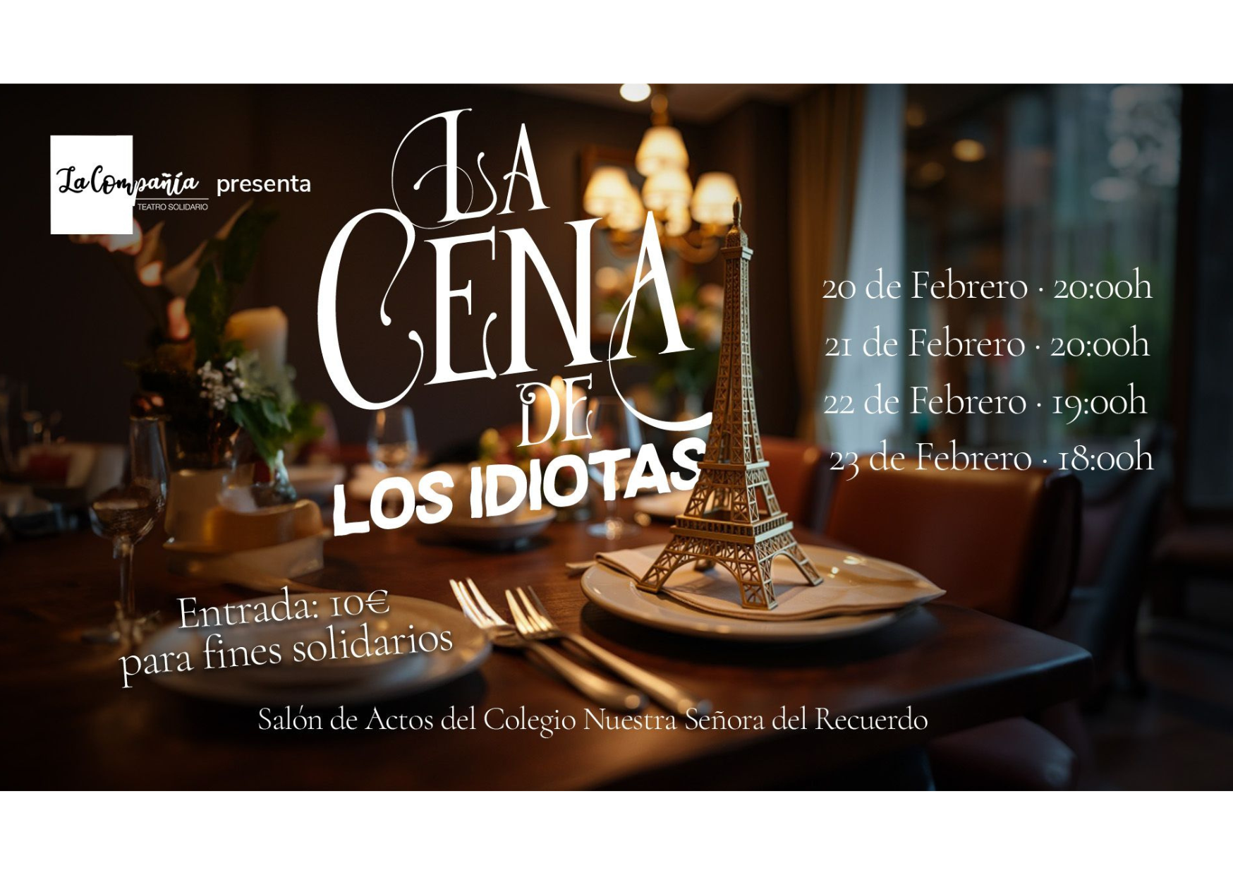 La Compañía teatro presenta un nuevo espectáculo benéfico para captar fondos para la Fundación Gomaespuma